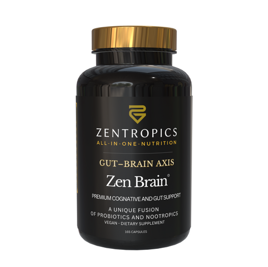 ZenTropics - ZenBrain, Six of the Best Nootropics plus 40-Billion 22 Strain Probiotics in a Single Pill (165 Ct)