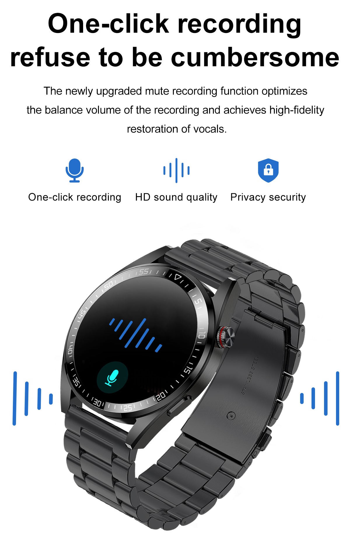 2024 Zwatch 454*454 AMOLED Curved 1.39 Inch Screen, Built-In Microphone and HD Speakers, Always On Display, 8GB Local Music, With Bluetooth Earphones Compatibility