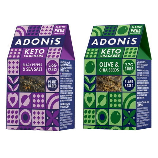 Adonis Keto Plant Based Crackers 60g - (2 Flavours)