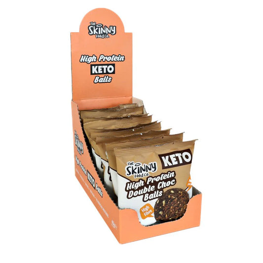 High Protein Skinny KETO Balls - Double Chocolate Case 10 X 40g Per Pack