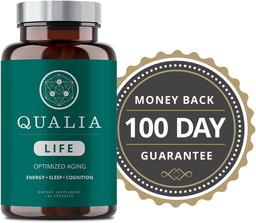 Qualia Life - Cell Energy for Optimized Aging & Long-Term Health | Powerful NAD Supplement with Niacinamide, Resveratrol, Vitamin B3, Niacin for NAD+ Support (160 Capsules)