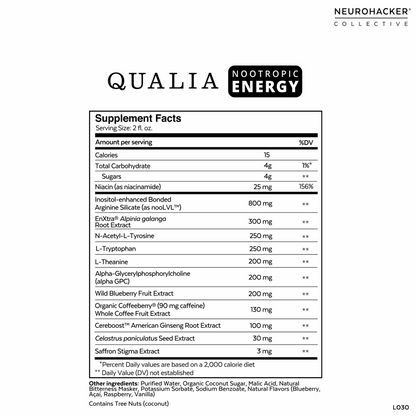 QUALIA MIND ENERGY SHOT THE ULTIMATE ENERGY SHOT 2-oz Bottles