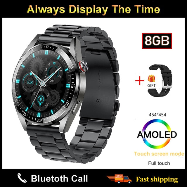The New ZenWatch Watch 454*454 AMOLED Curved 46cm Screen, Built-In Microphone and HD Speakers, Always On Display, 8GB Local Music, With Bluetooth Earphones Compatibility