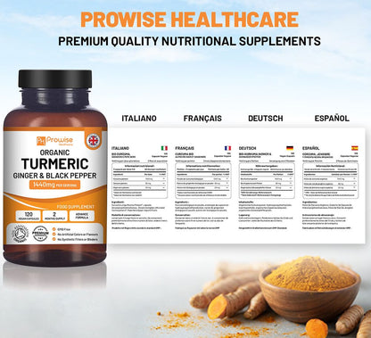 Prowise Turmeric Curcumin 1440mg with Black Pepper & Ginger